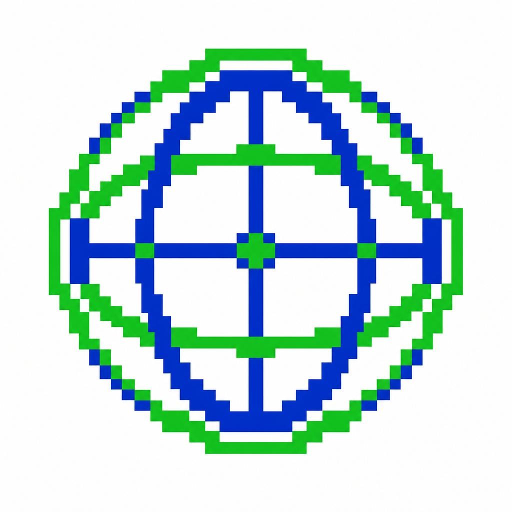 16-bit retro pixel variant of the Agora logo