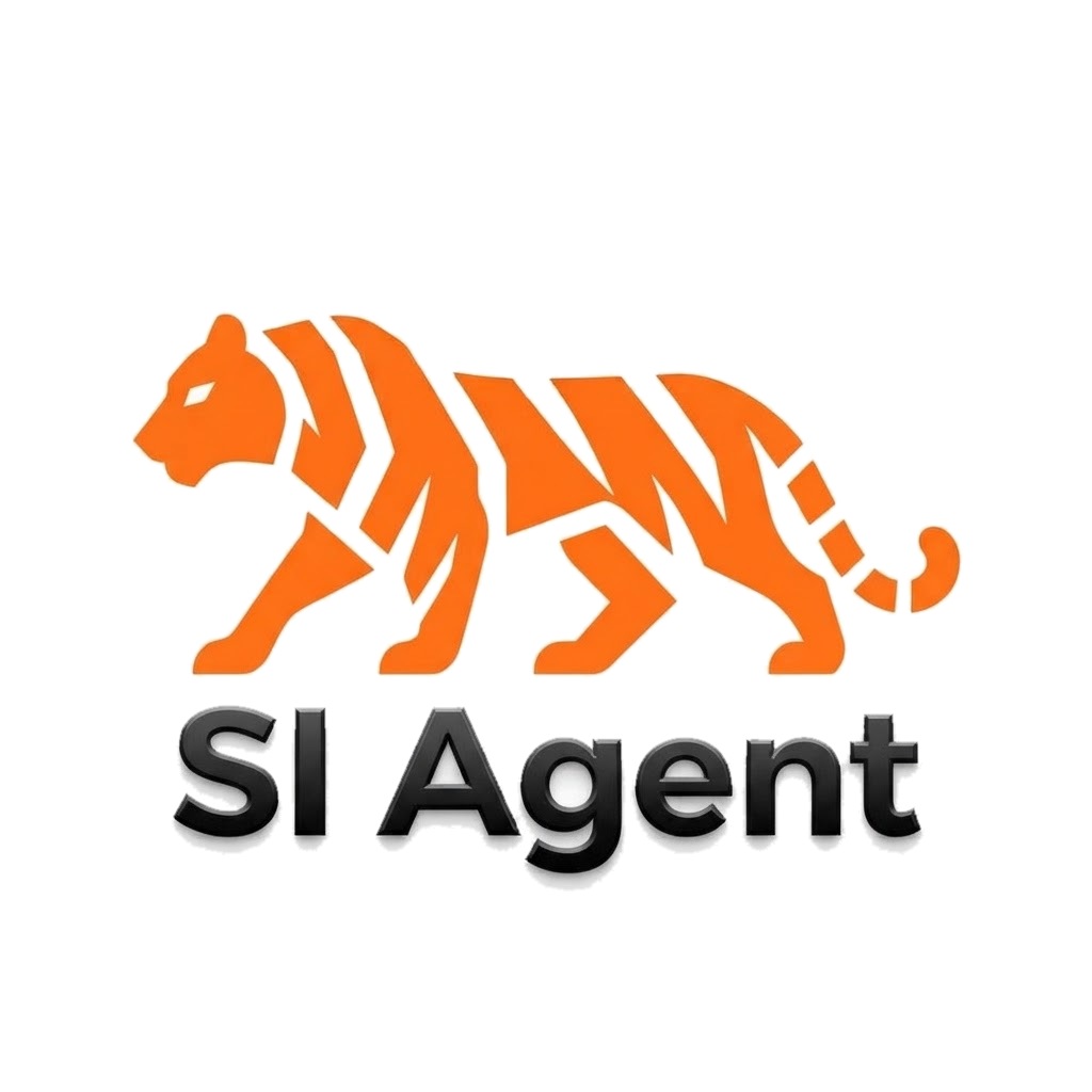 SI Agent logo – an orange tiger silhouette above the wordmark