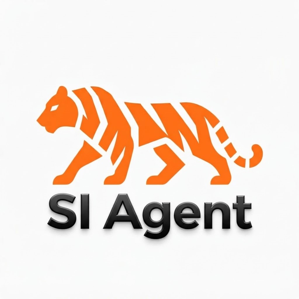 SI Agent logo – an orange tiger silhouette above the wordmark